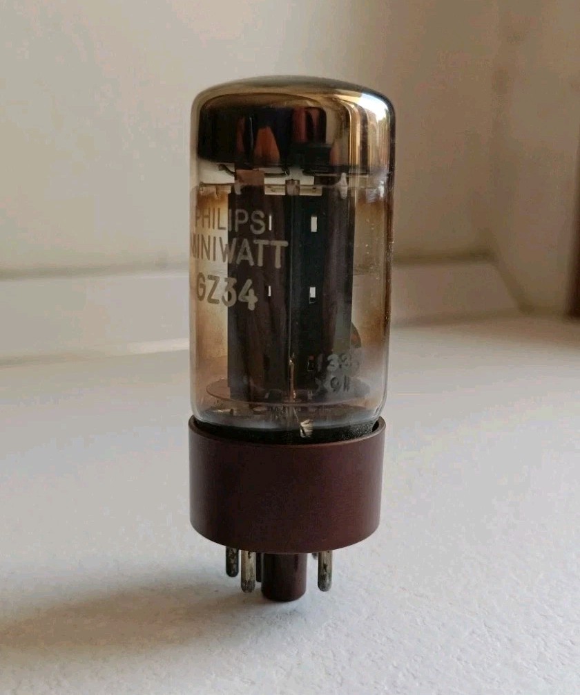 GZ34 Philips MINIWATT Tube Brown Base Valve Rhören NEW Tested