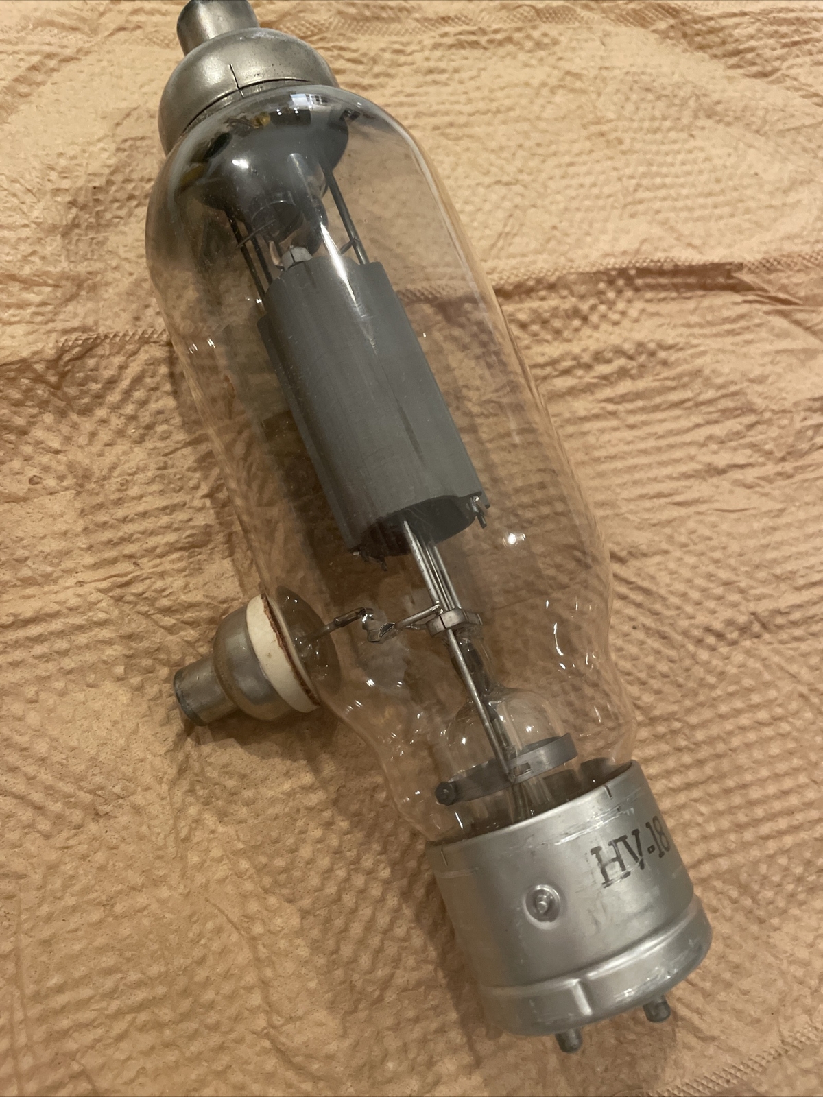 Rare EUC Vintage United Electronics HV-18 Air Cooled Transmitting Triode Valve