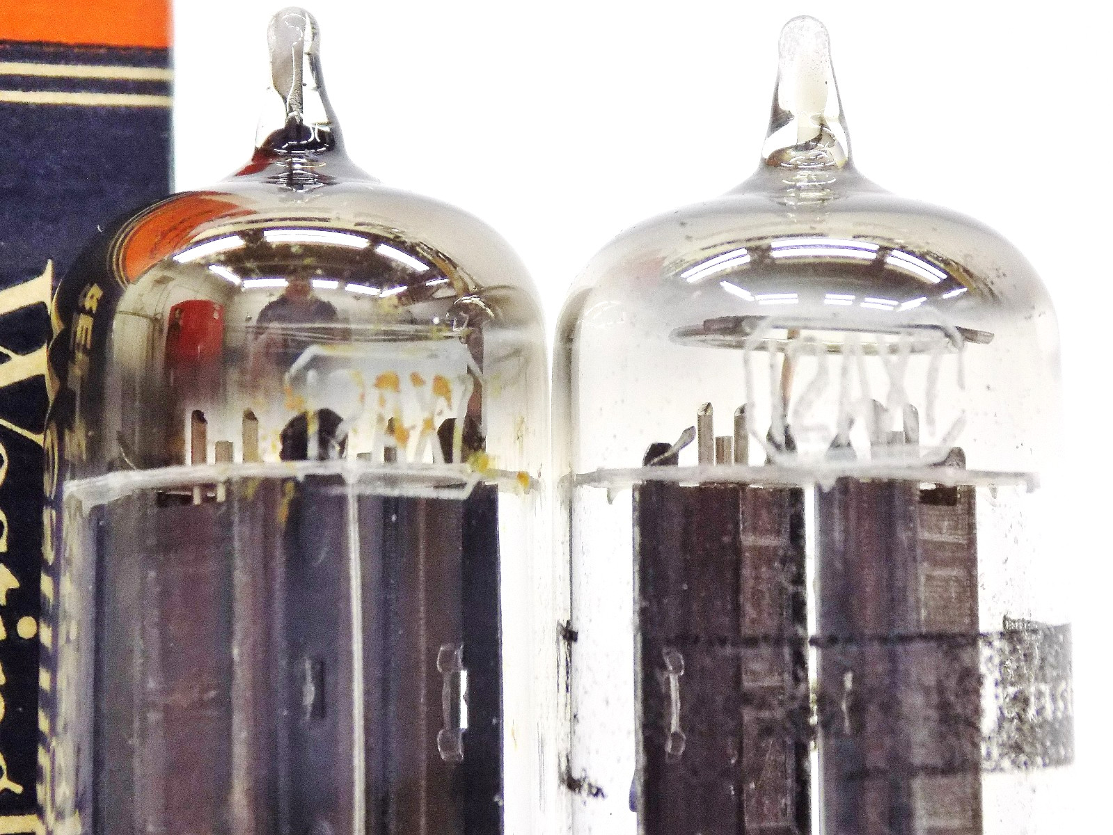 Nice Pair of Tested 1957 Westinghouse/Harman Kardon Branded 12AX7 Vacuum Tubes