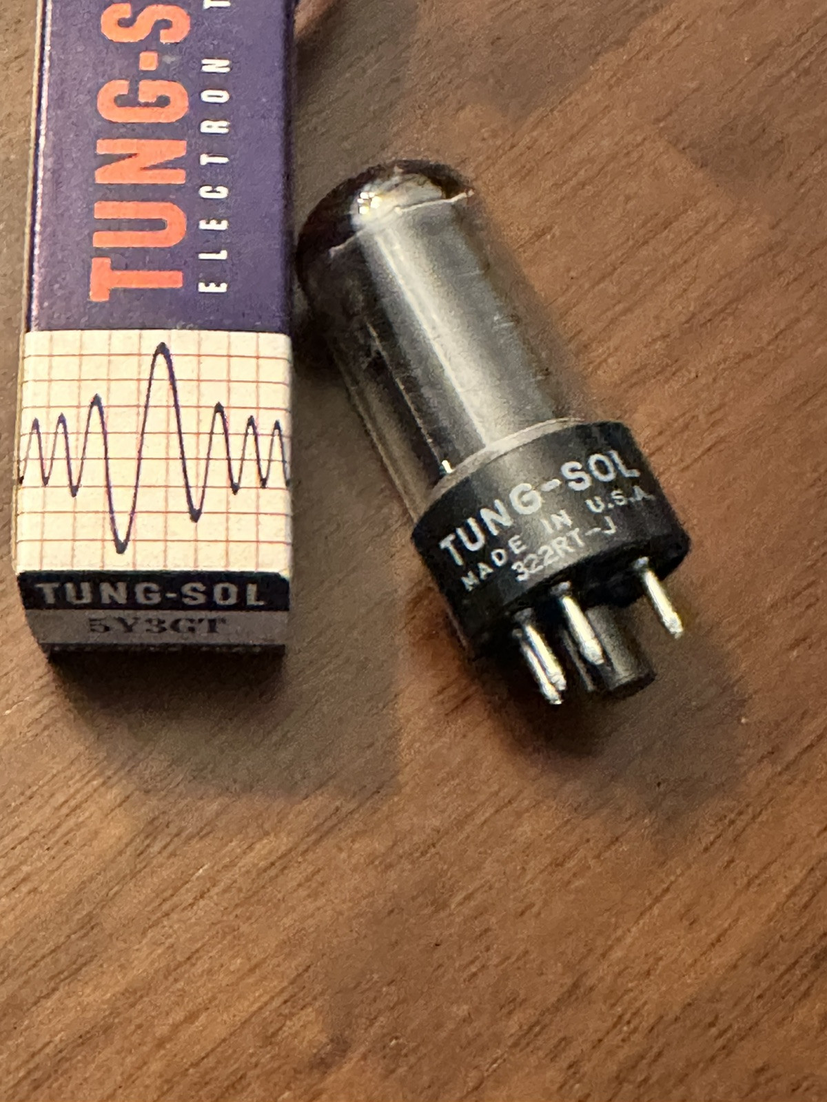 5Y3GT by Tung Sol Made in USA Electronic Valve Vacuum Tube New Tested