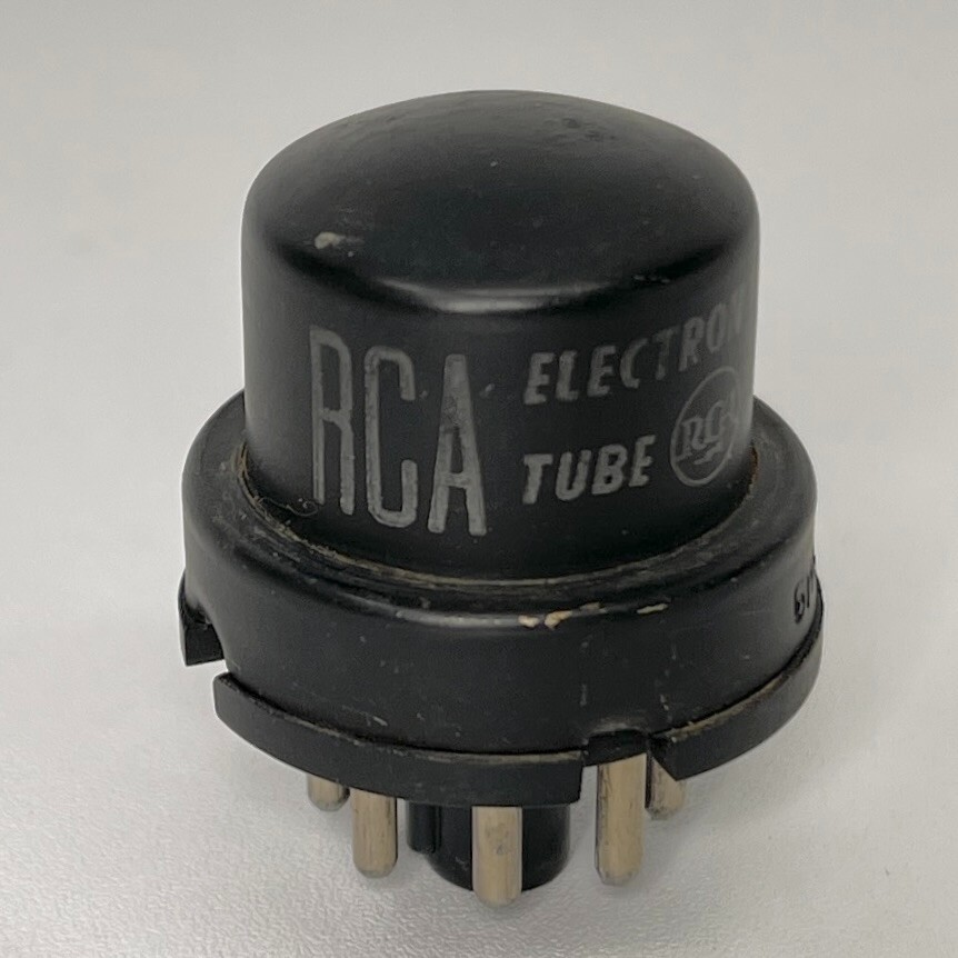 (1) Tested 1953 RCA 6H6 Tube Date Code 317 RCA 6H6 Twin Diode Black Metal Tube