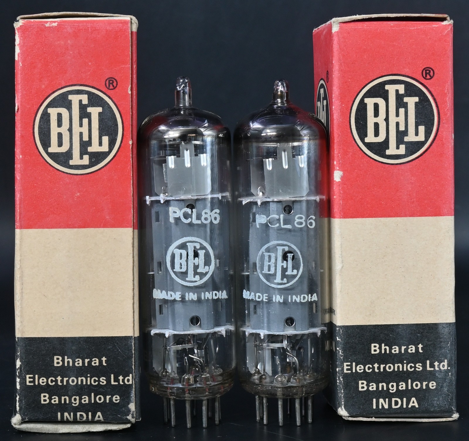 2x BEL PCL86 14V heater version(14GW8 equivalent) Top Ring Getter Made in India