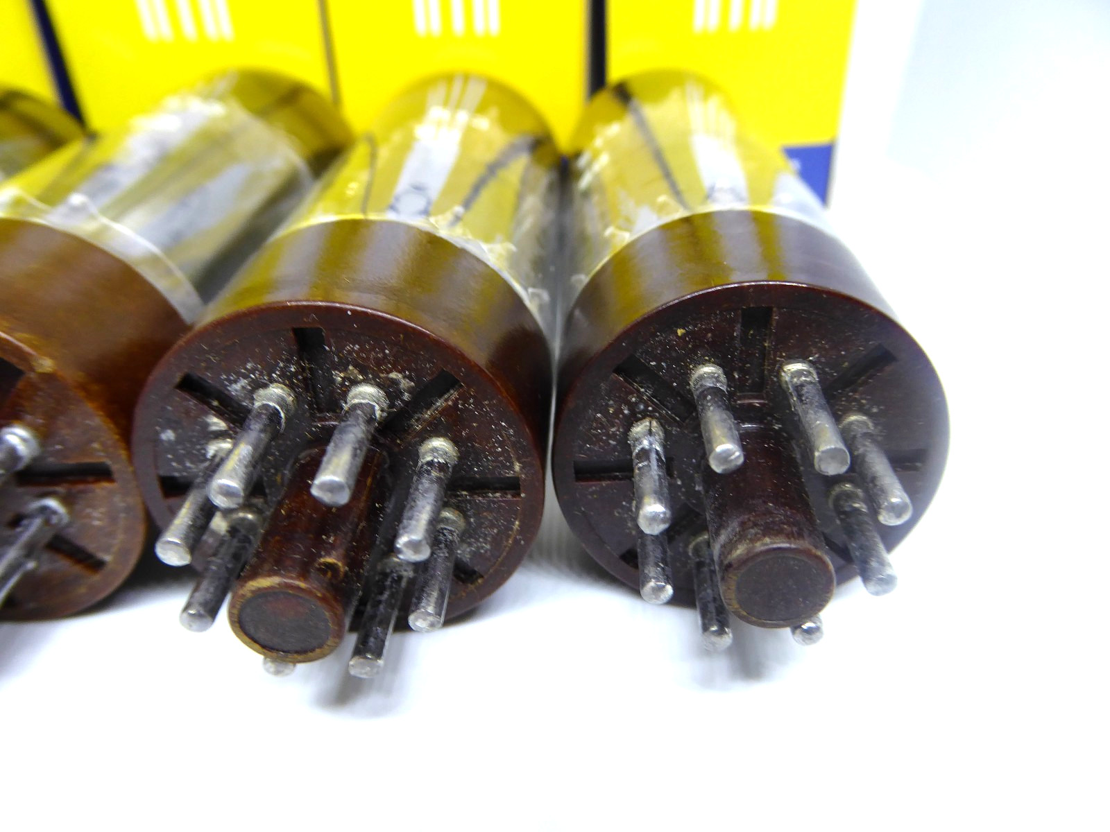 4x (Quad!) Tesla EL34 Tube (6CA7) Brown Base, OO-Getter, F. Marshall, 1984, NIB