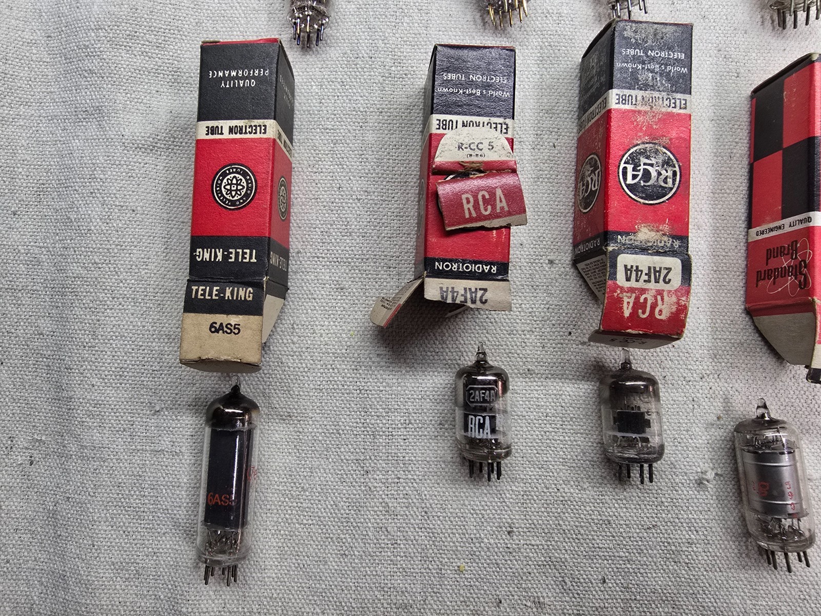 Lot of 13 Assorted Vacuum Tubes 2AF4A, 1X2B, 1R5, 6BZ6, 6AT8A, 6LN8, 12AU6, 6AS5
