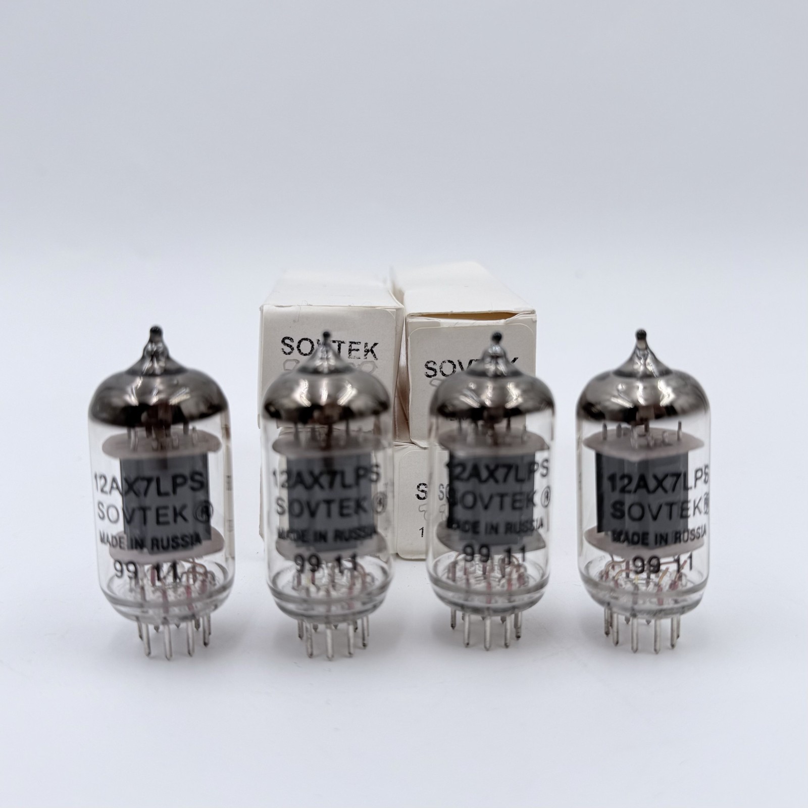 Sovtek 12AX7LPS Long Plate Vacuum Tubes 12AX7 LPS Russia Made Matched Quad 4