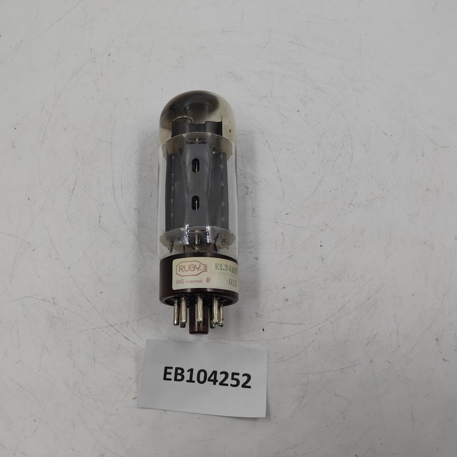 Ruby EL34BHT Power Tube – Used, Working, Some Marks