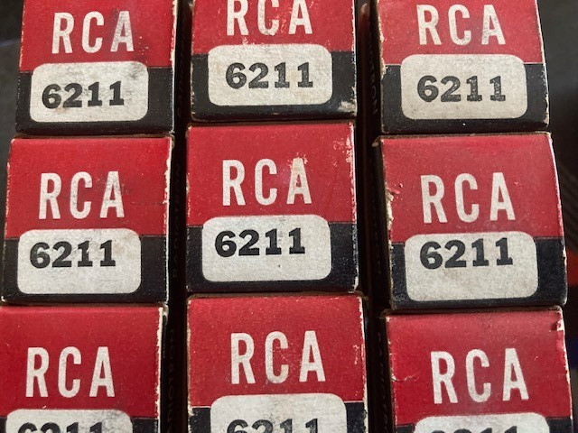 NOS RCA 6211 Tubes $6.95 each — Qty discount!
