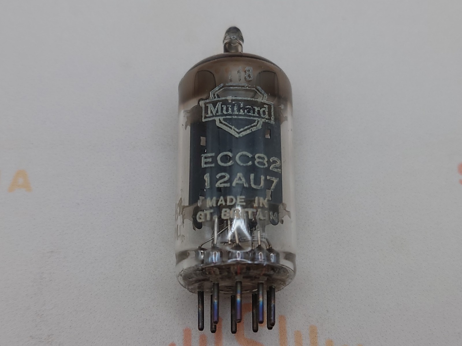 1x Mullard ECC82 12AU7 Long Plates Square Getter – Blackburn ’57 K61 – Near NOS
