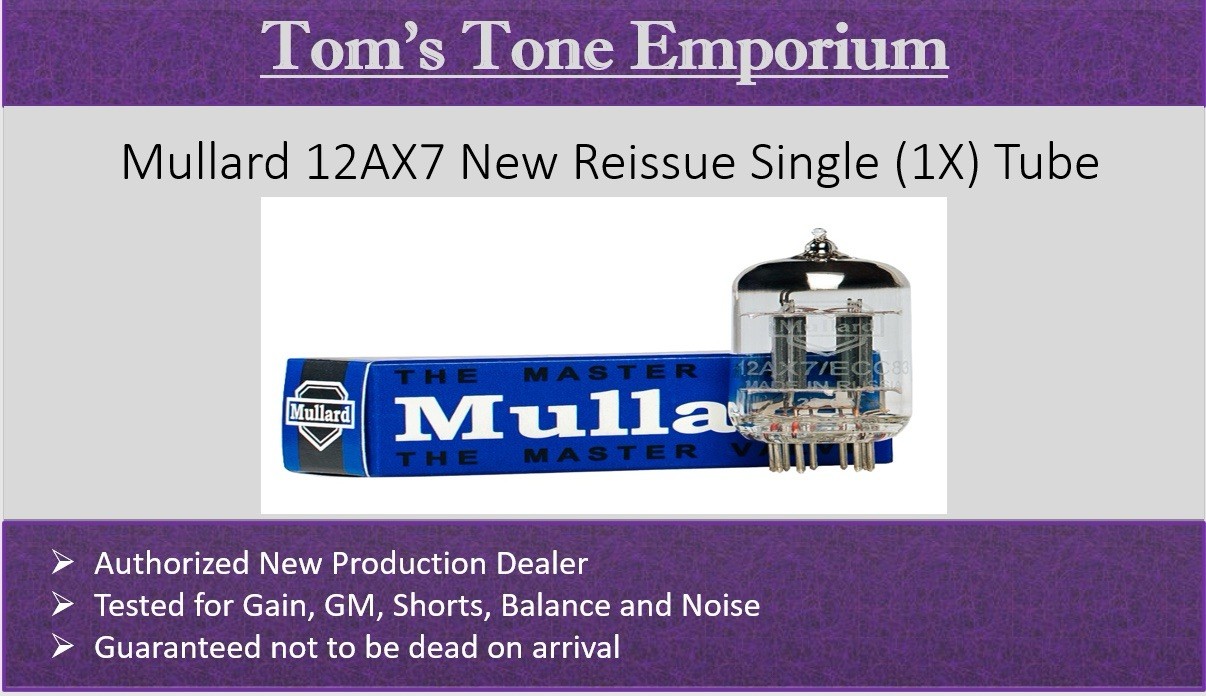 New Mullard 12AX7 Reissue Long Plate Preamp Tube Test&Balanced Authorized Dealer