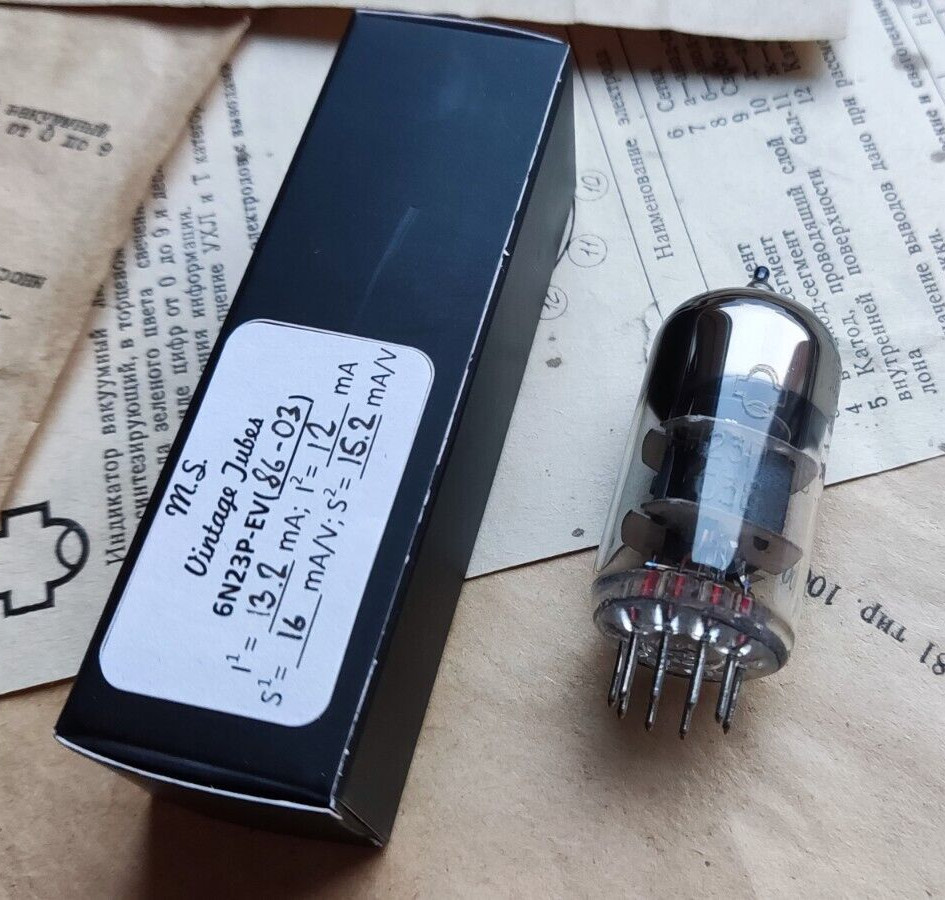 6N23P-EV USSR DOUBLE TRIODE NOS TESTED 6DJ8/ 6922/ E88CC / ECC88 (KZ Seller)