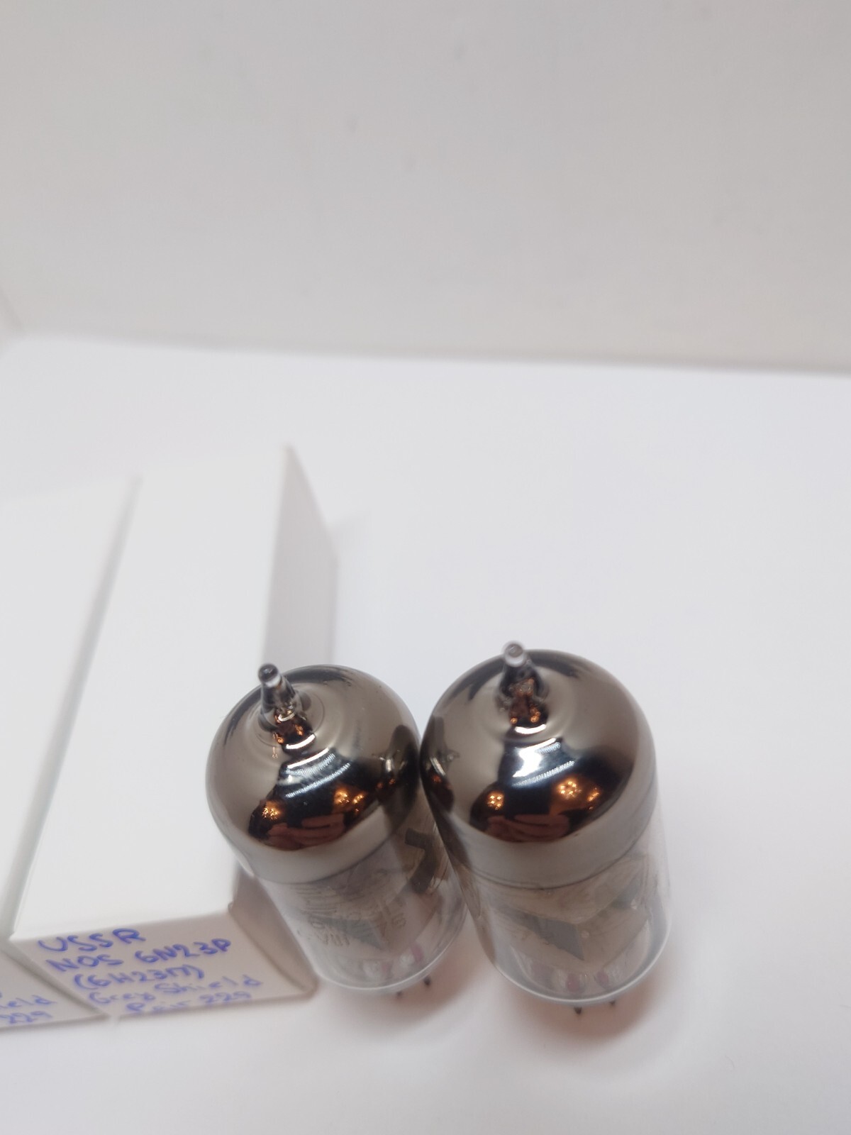 NOS 2pc USSR Voskhod Soviet 6N23P 6DJ8 6Н23П Tested VACUUM TUBE Rare Grey Shield