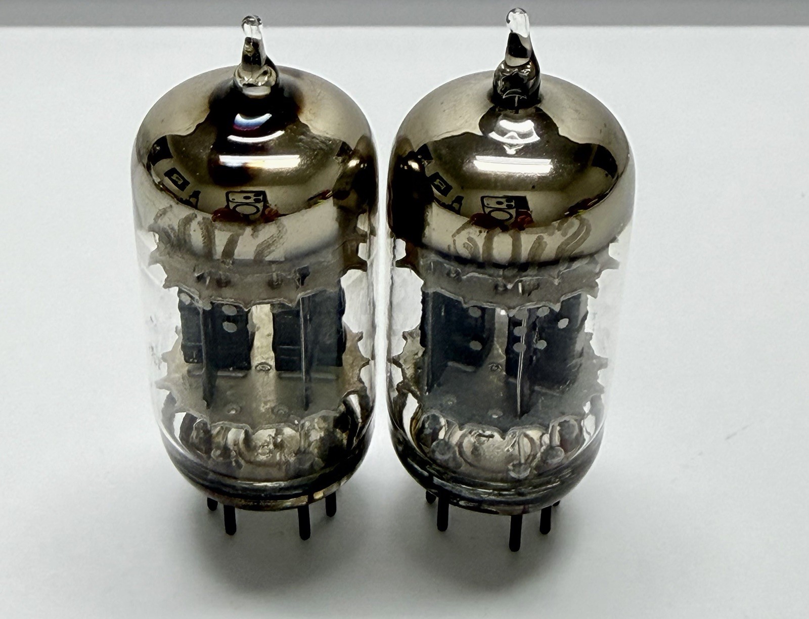 2 GE 6072 / 12AY7 Triple Mica Black Plate D Getter Preamp Tubes Tested BK707 606