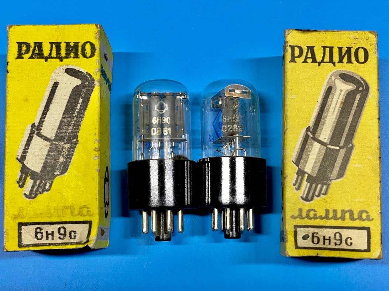 2 PCS 6N9S (6SL7, 1579) DOUBLE TRIODE / NEW / TESTED / OTK MILITARY / USA STOCK