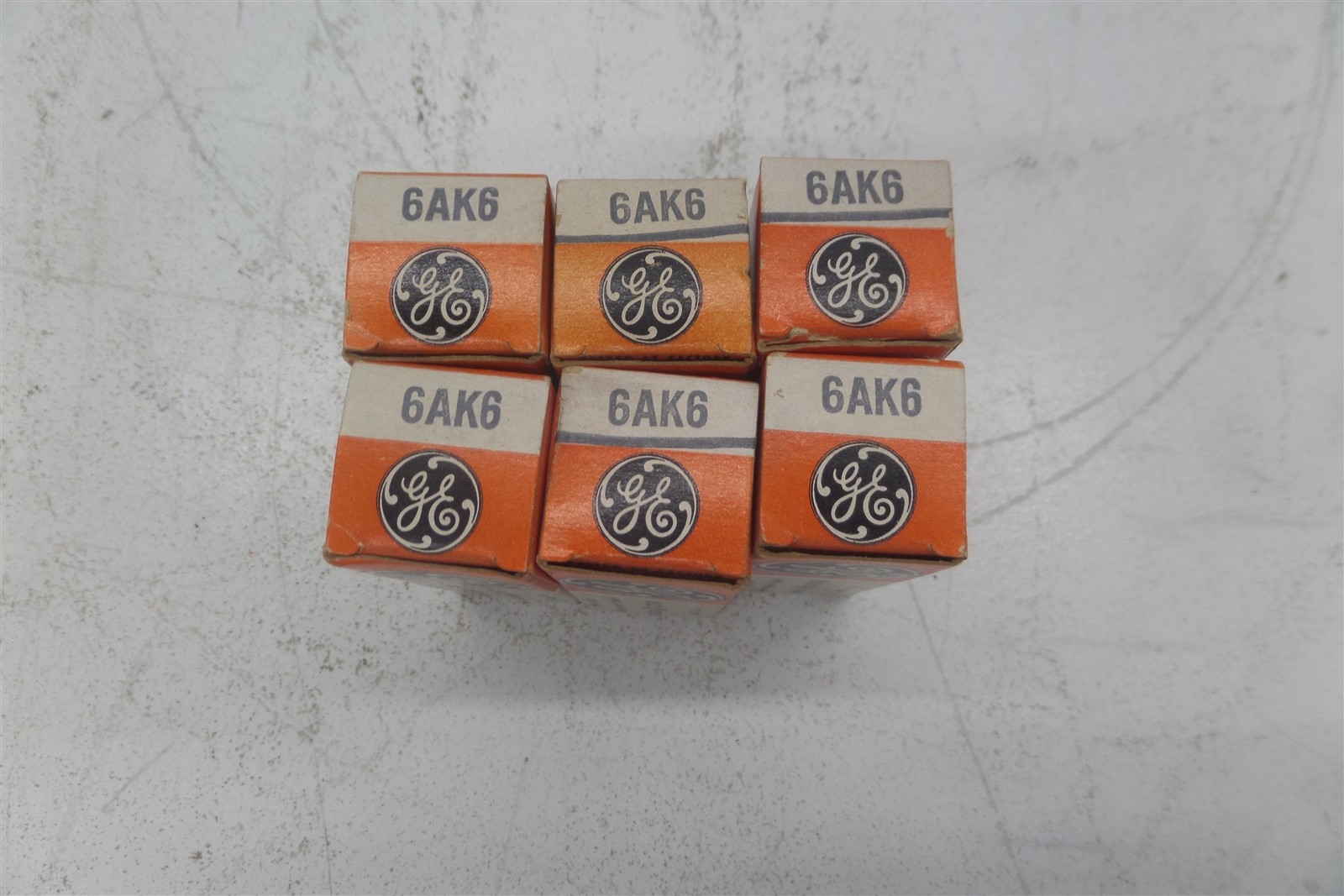 Lot Of 6 General Electric 6AK6 Electron Tubes
