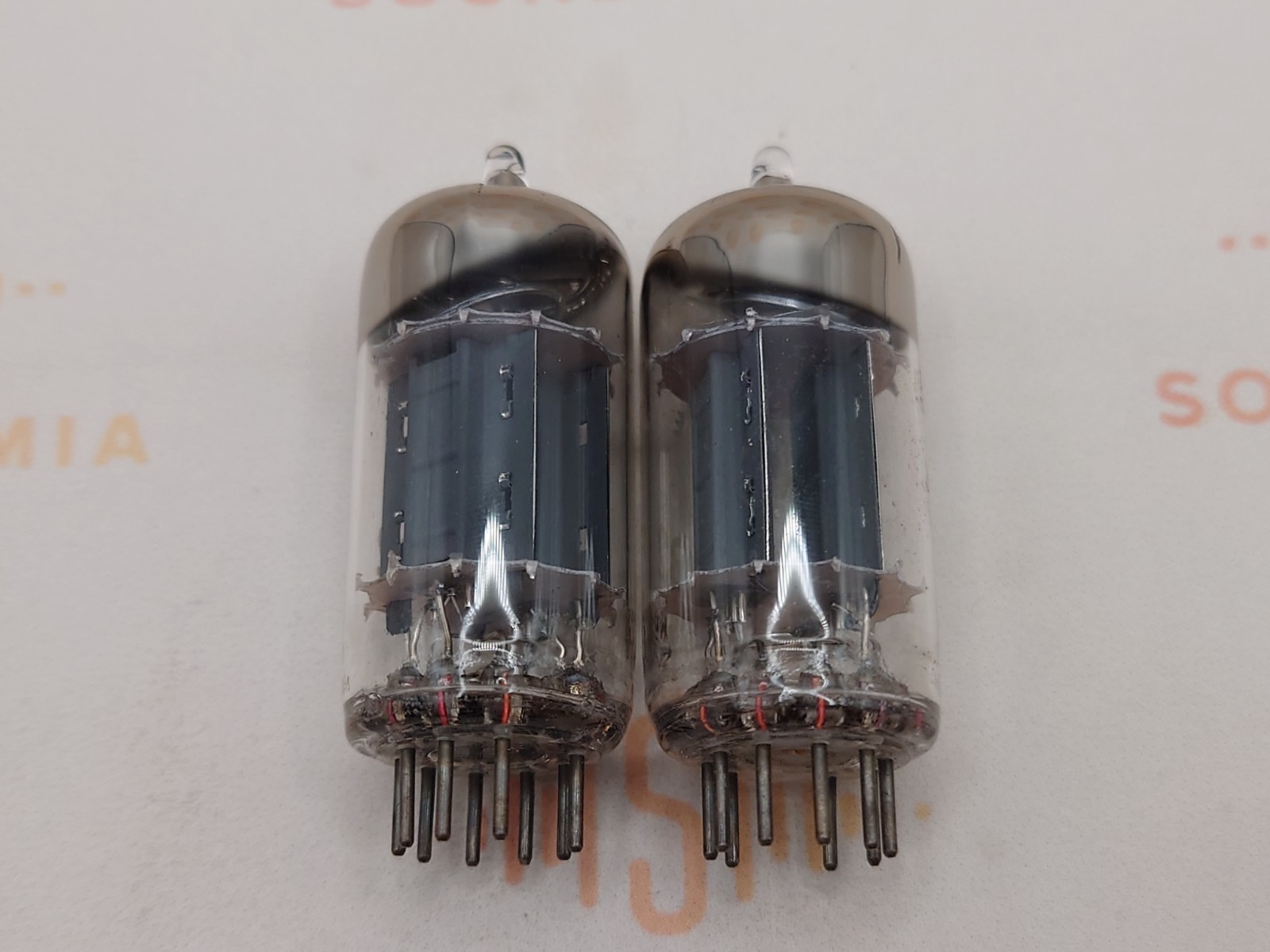 Valvo ECC82 12AU7 Long Plates O-getter Matched Pair – Hamburg 1957 – NOS