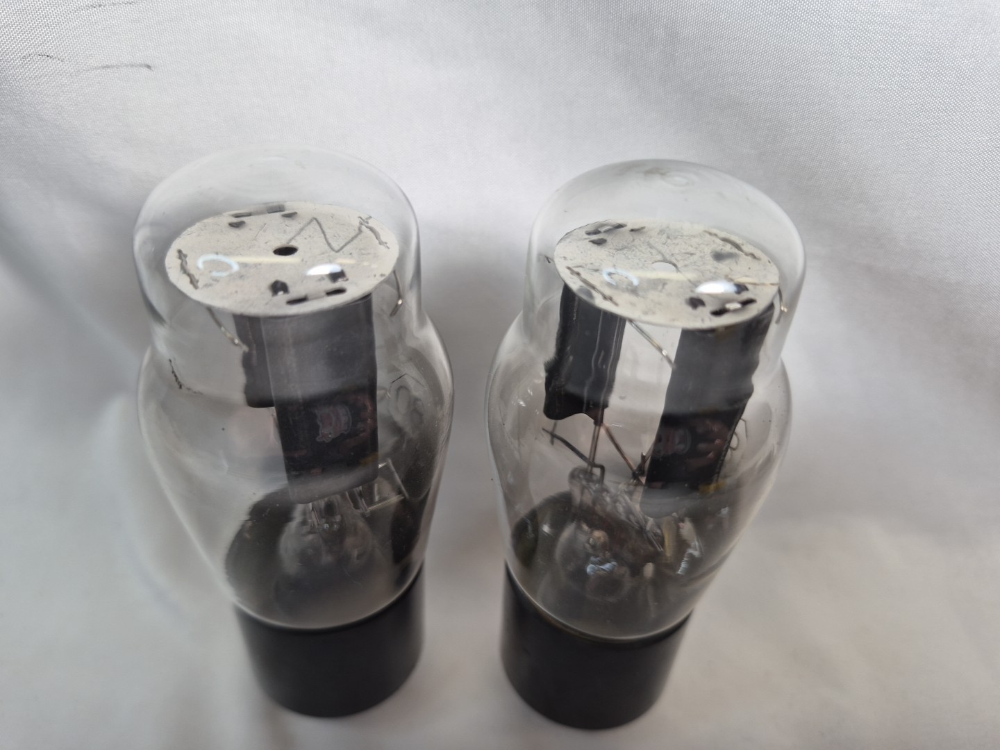 2- Vintage Sylvania VT-80 Vacuum Rectifier Tubes SC 966-P DBL BLACK *NOT TESTED