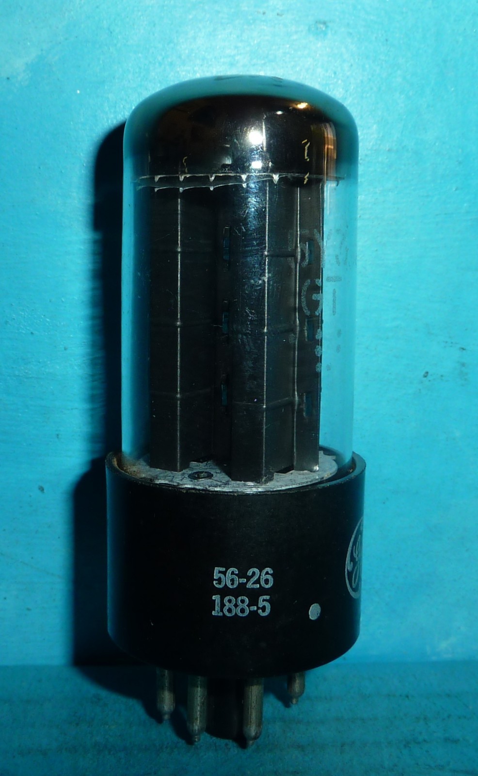 GE General Electric 5Y3GT Rectifier Tube Black Plate D Getter Tested-