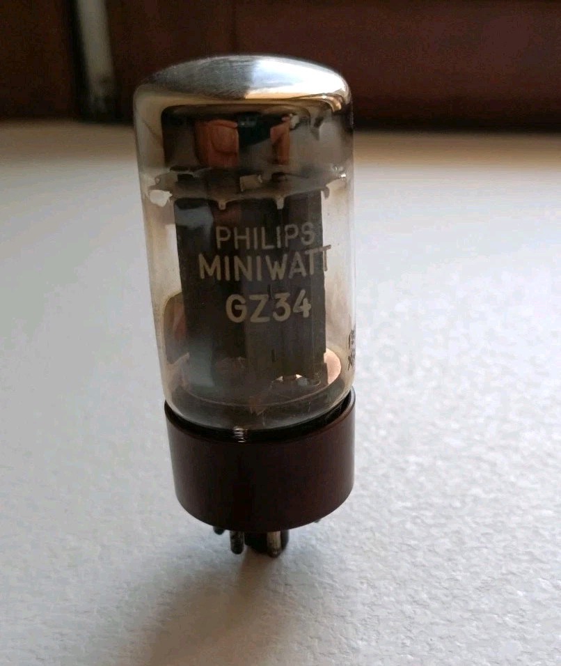 GZ34 Philips MINIWATT Tube Brown Base Valve Rhören NEW Tested
