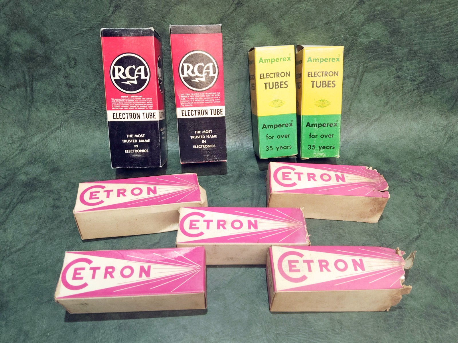 VTG 866A NIB ELECTRON TUBES RCA MACHLETT AMPEREX CETRON 9 UNITS LOT #3 USA MADE