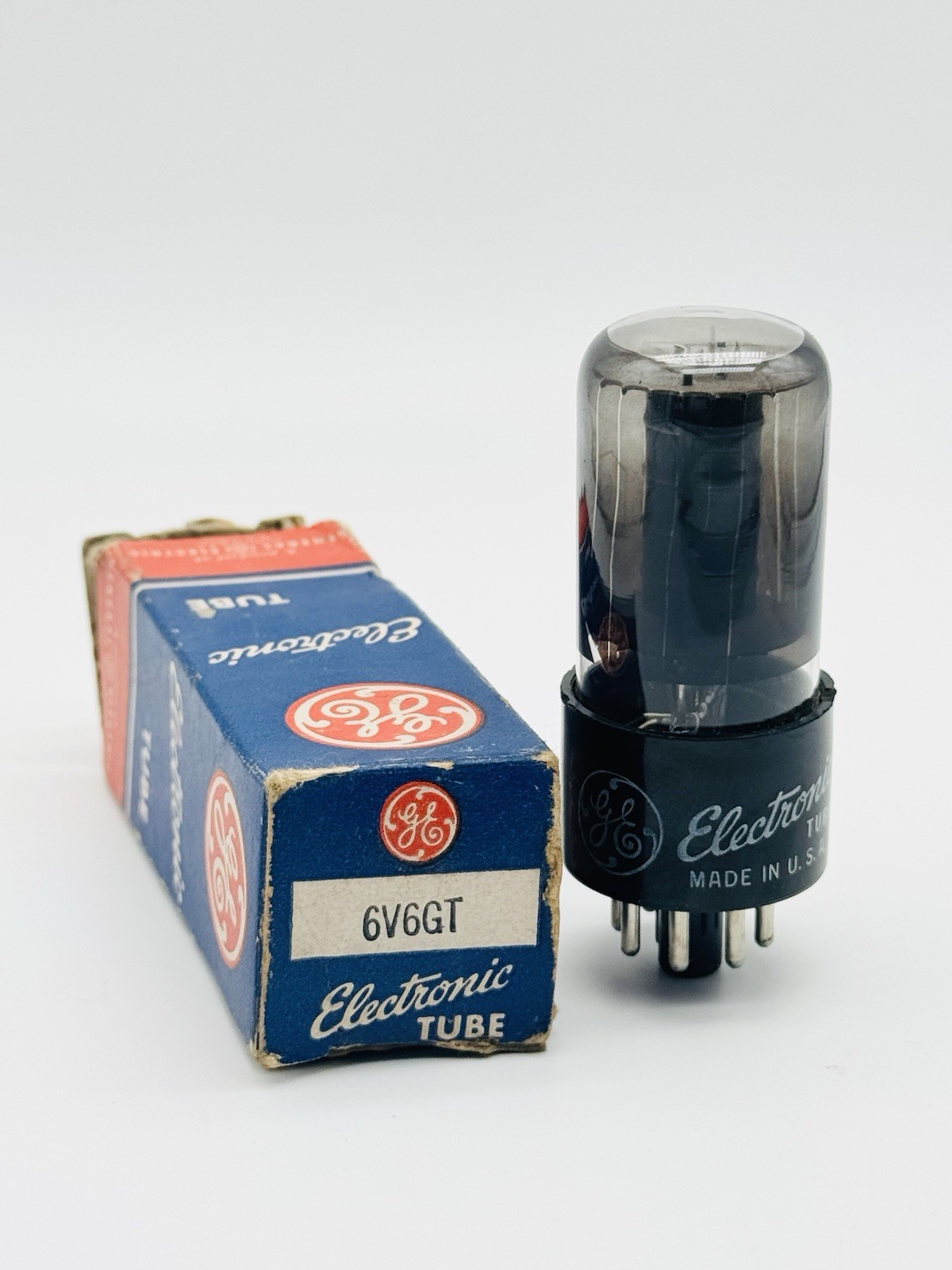 NEW Vintage NOS General Electric GE 6V6GT Vacuum Electron Tube Black Plate J7