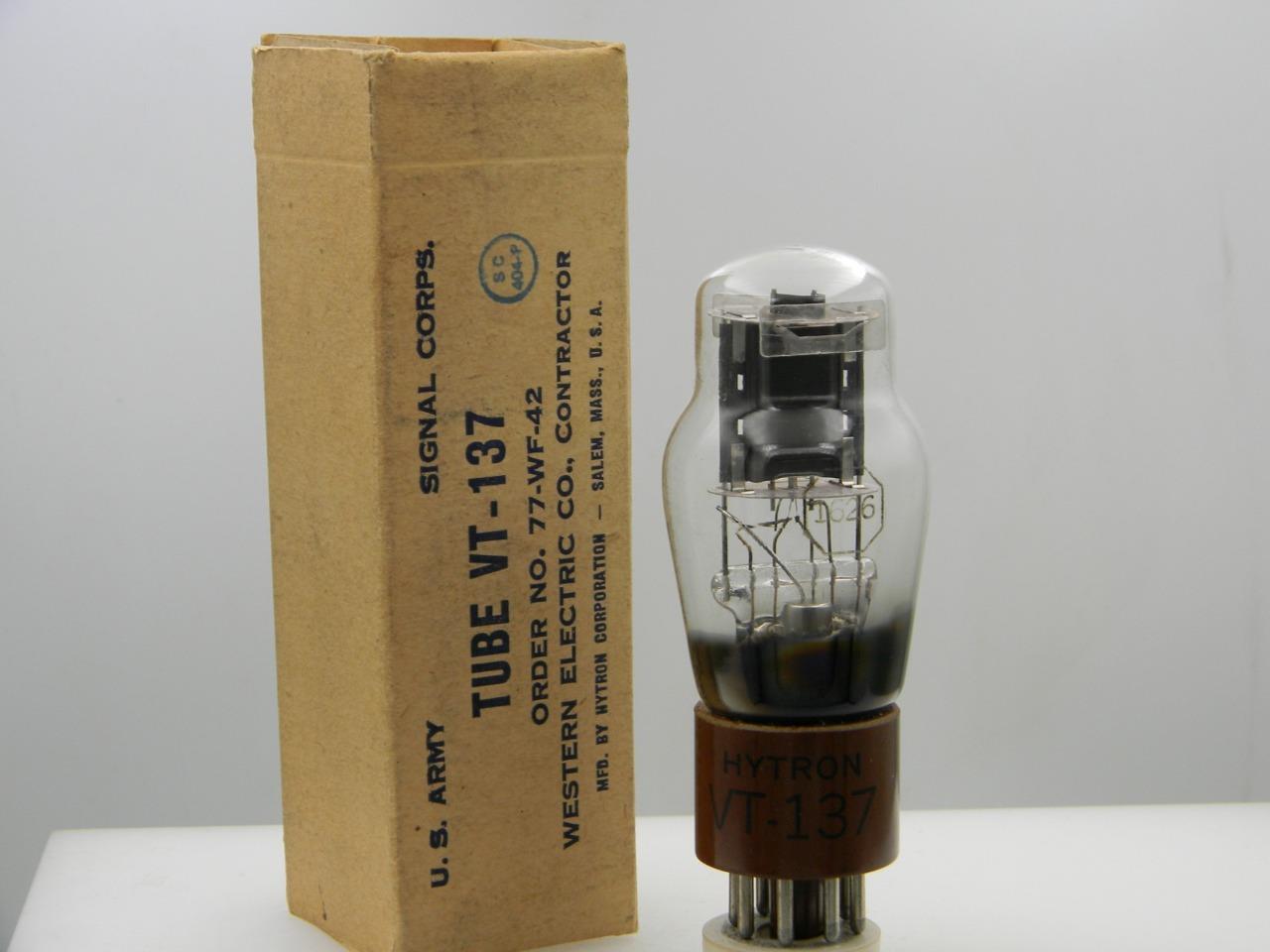 Rare Hytron Western Electric 1626 VT-137 NOS NIB 2500gm Serious Tubes A504