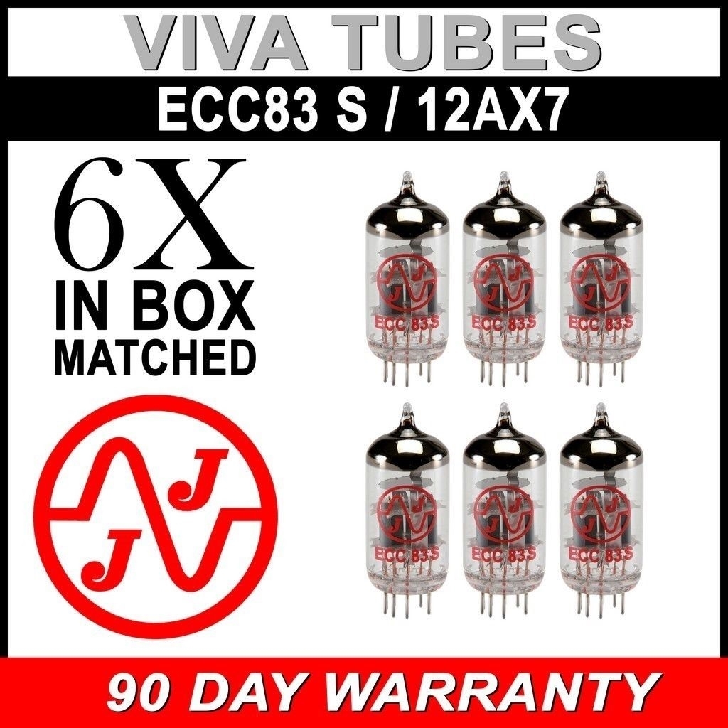 New Gain Matched Sextet (6) JJ Electronics Tesla 12AX7 ECC83-S Vacuum Tubes
