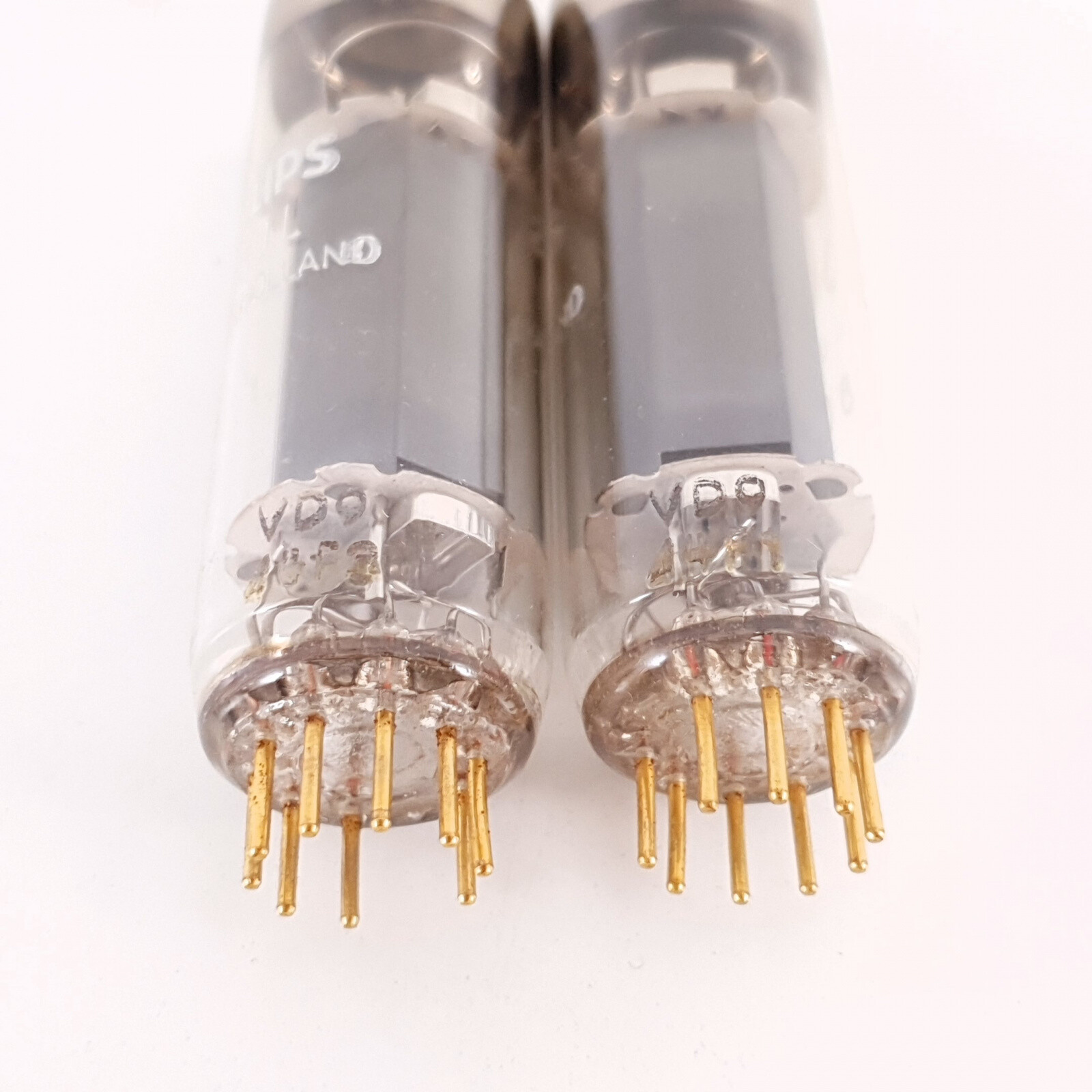 2 X E80L PHILIPS TUBE. 1960s PROD. GOLD PIN. SQ. 31/31mA MATCHED PAIR. 5. CH135