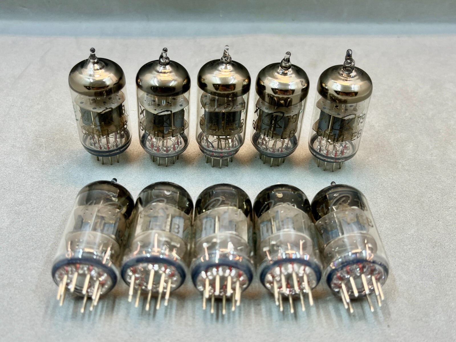 10 PCS 6N1P-EV (6N1P-EV,E88CC,6922) NEW NOS SAME DATE 79’s RARE OTK SEALS ANODE