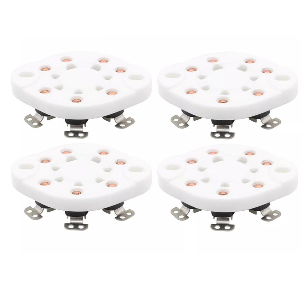 4Pack 7pin Tube Socket Ceramic Valve Base For 1625 FU25 826 59 Vintage Audio DIY