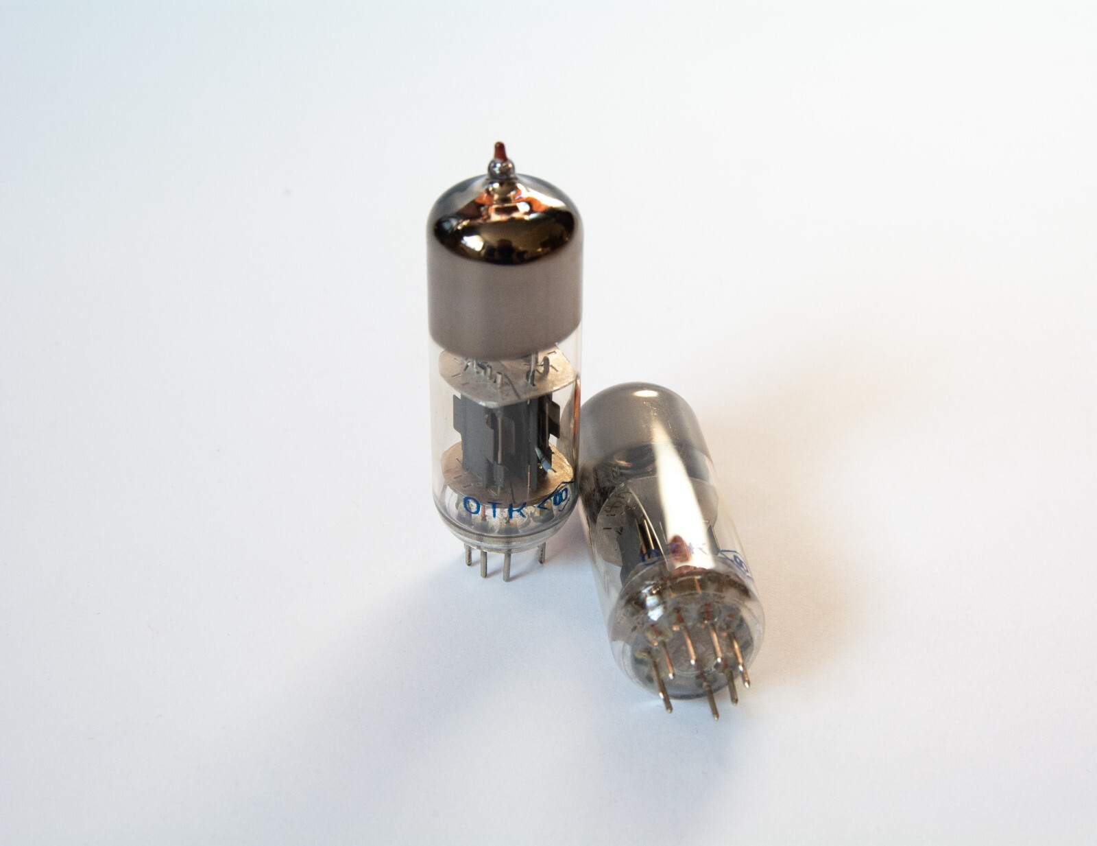 MATCHED PAIR 6N6P RED-TIP (6N6 / 6Н6П Ecc99/ E182cc) Double Triode