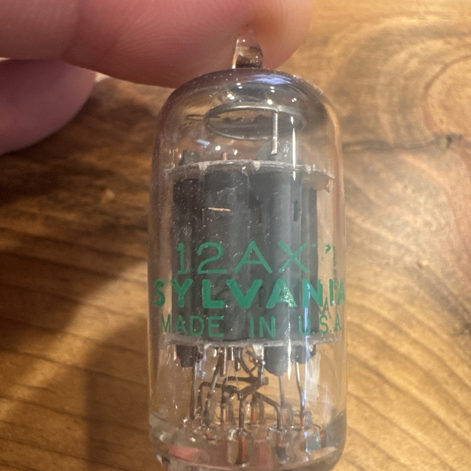 Vintage NOS SYLVANIA 12AX7 J6V DD Vacuum Electron Tube Short Gray Plate i6