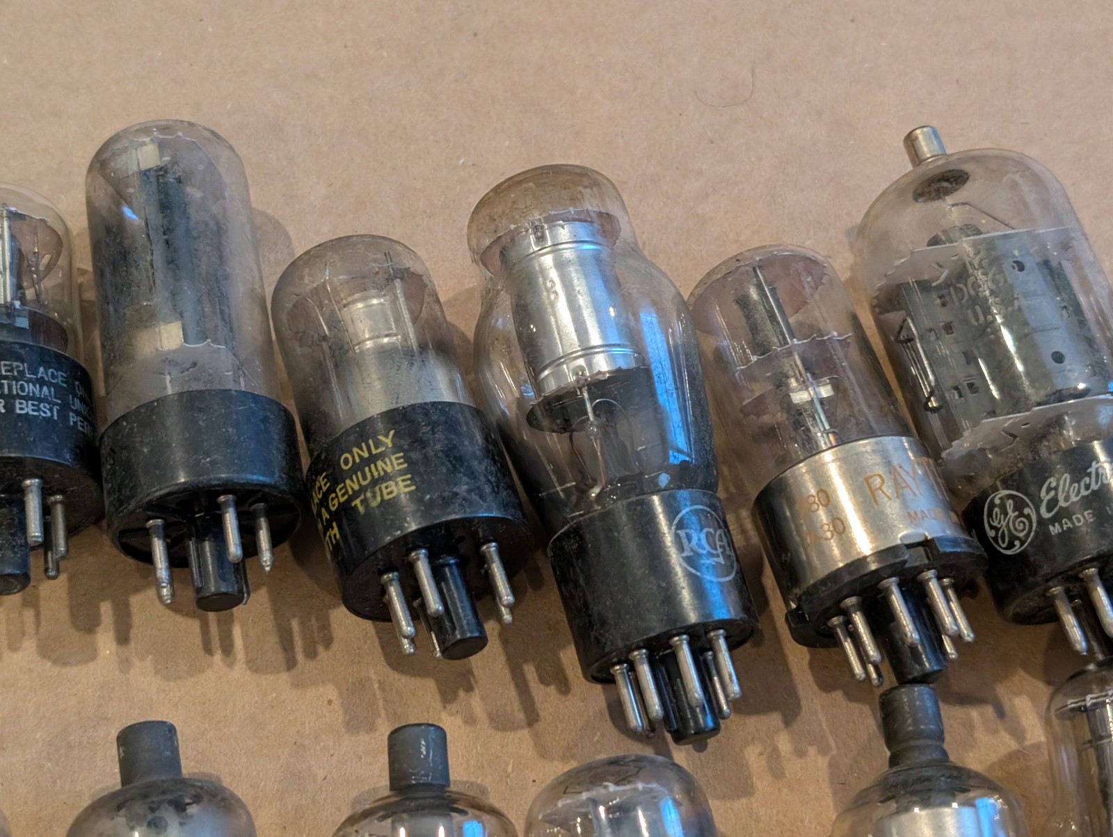 Lot of 50 Vintage Vacuum Tubes Octal Mixed Radio TV Untested Parts Repair 1
