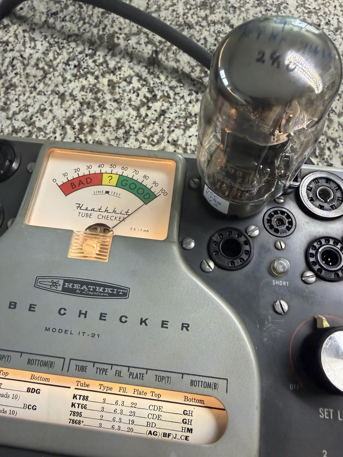 GEC KT88 6550 Black Plate O getter Tested Quad Tubes Strong 70’s