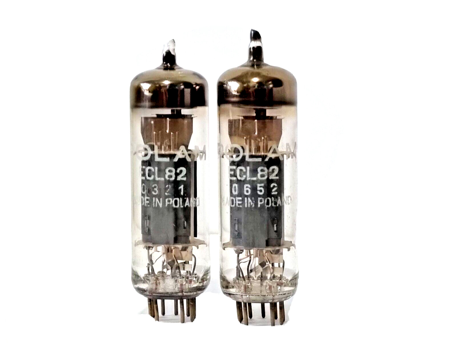 PAIR ECL82 /6BM8/6F3P/6PL12 POLAM TESTED WITH ROETEST V10 BY CURVES / NEW