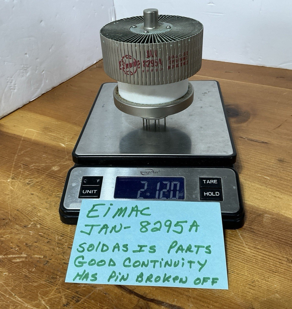 Eimac JAN 8295A Radial Beam Power Pentode TUBE 1000 WATT TRANSMITTER JAN-8295A