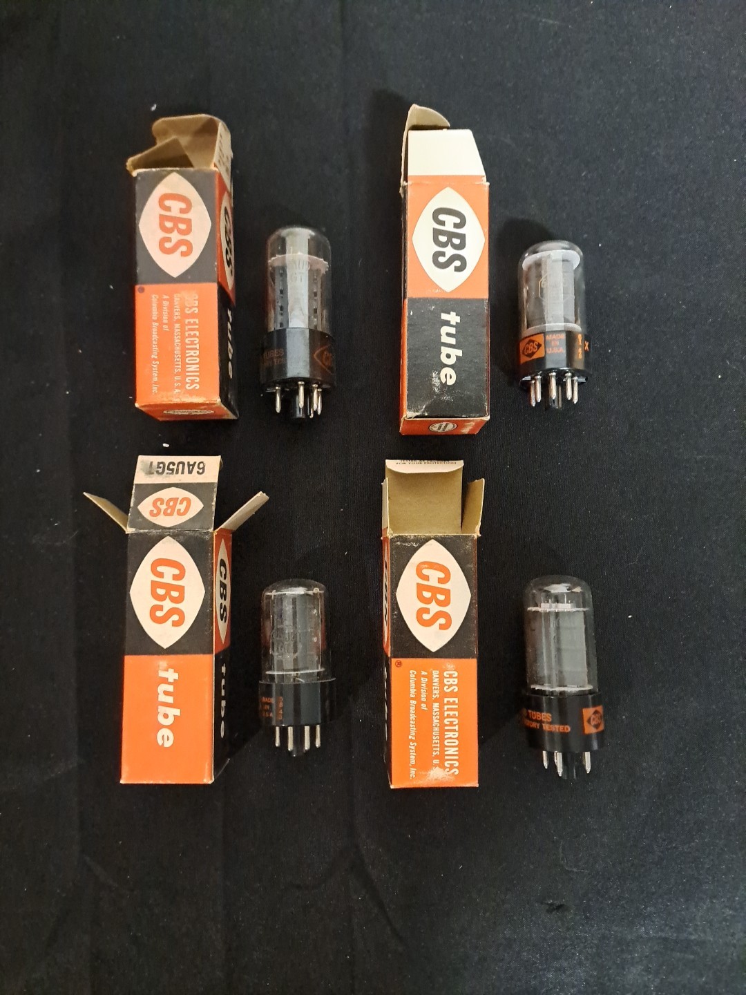 4 Vtg CBS 6AU5GT Electron Vacuum Tube All 4 Tested Very Strong Buying Singularly