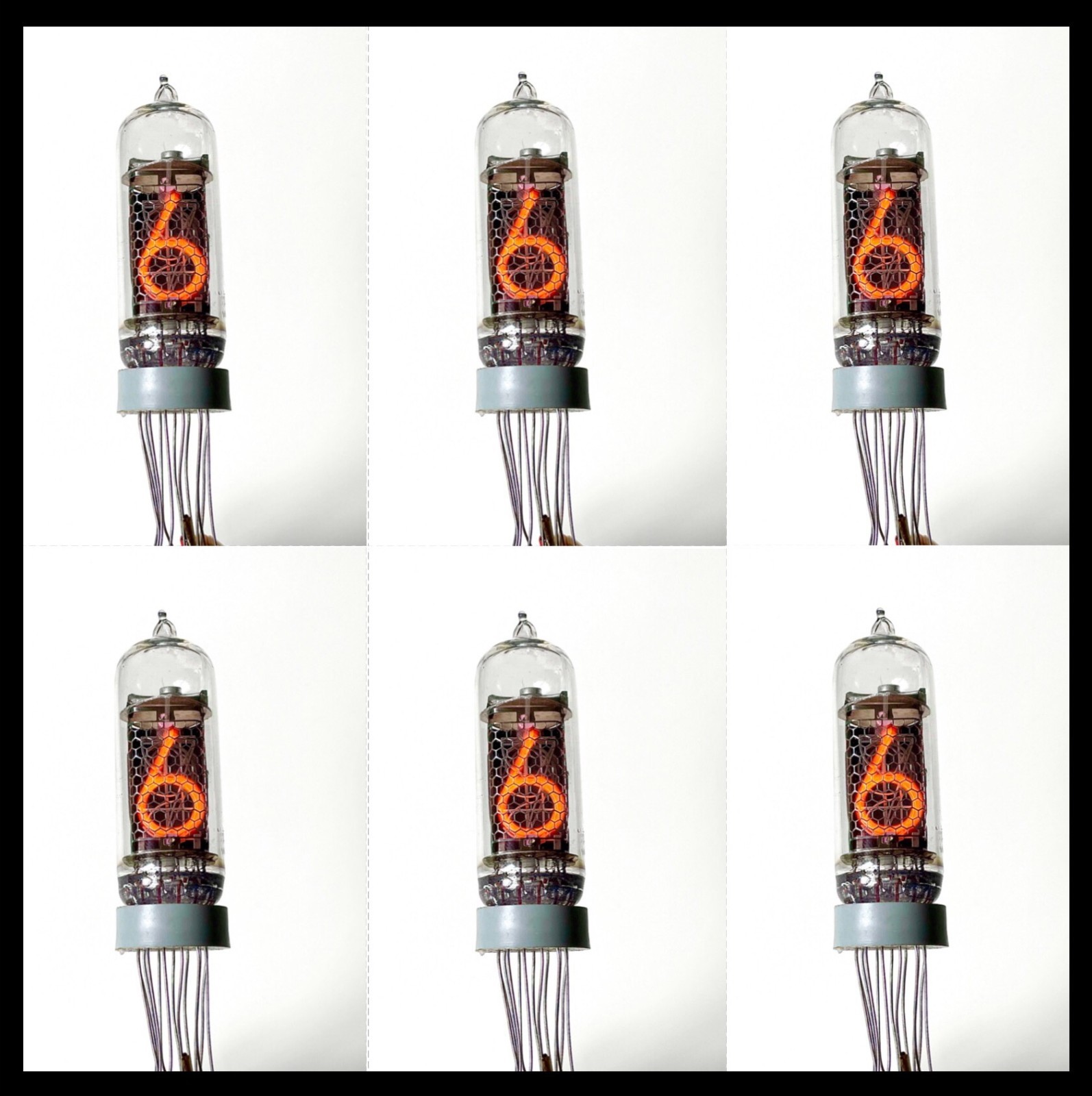 Set of 6 NOS IN-14 Nixie Bulb Tube Indicator for Vintage Electronic Clock NEW