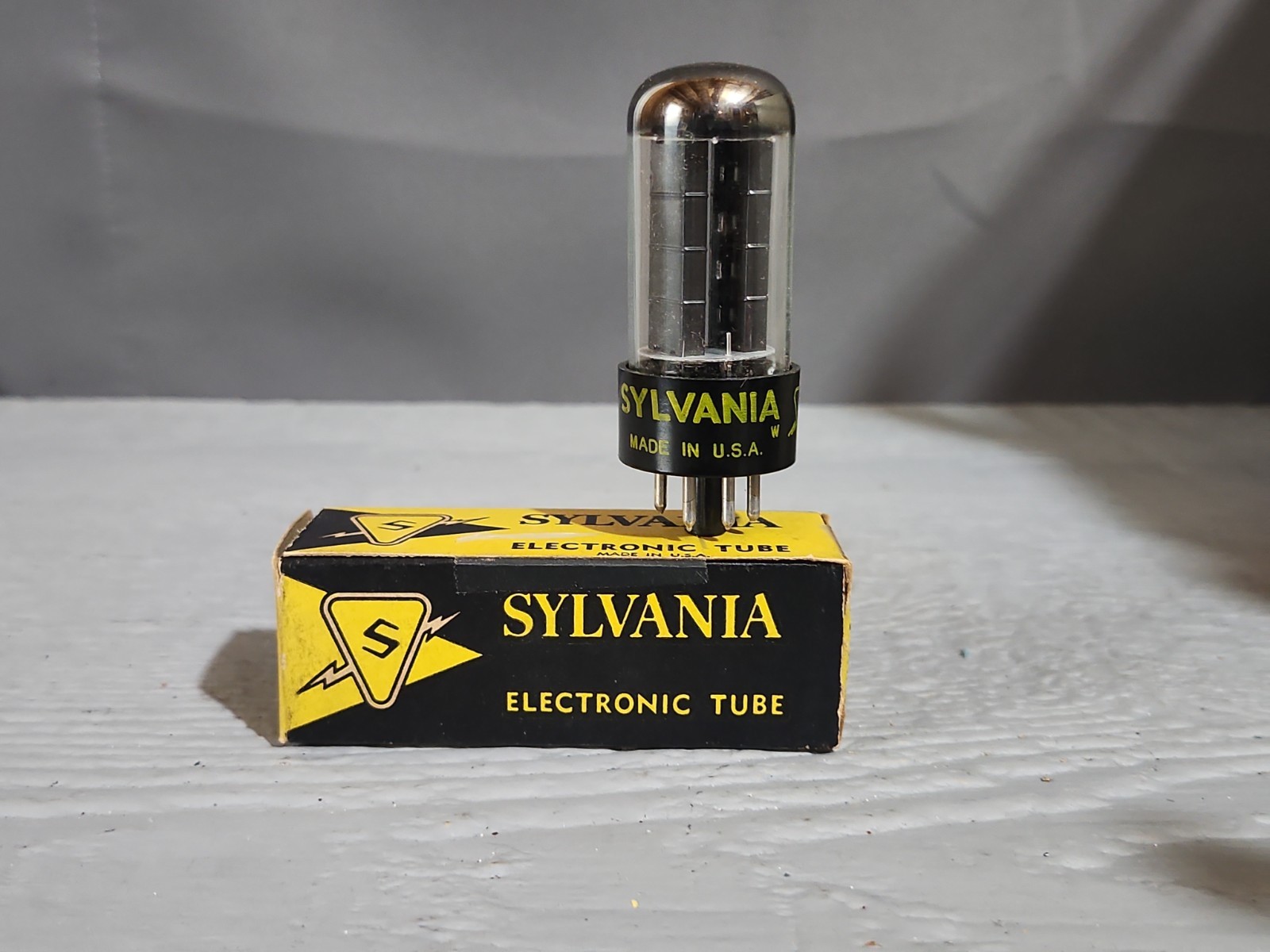 SYLVANIA 5Y3GT Black Plate Audio Radio RECTIFIER Vacuum Tube – New Old Stock