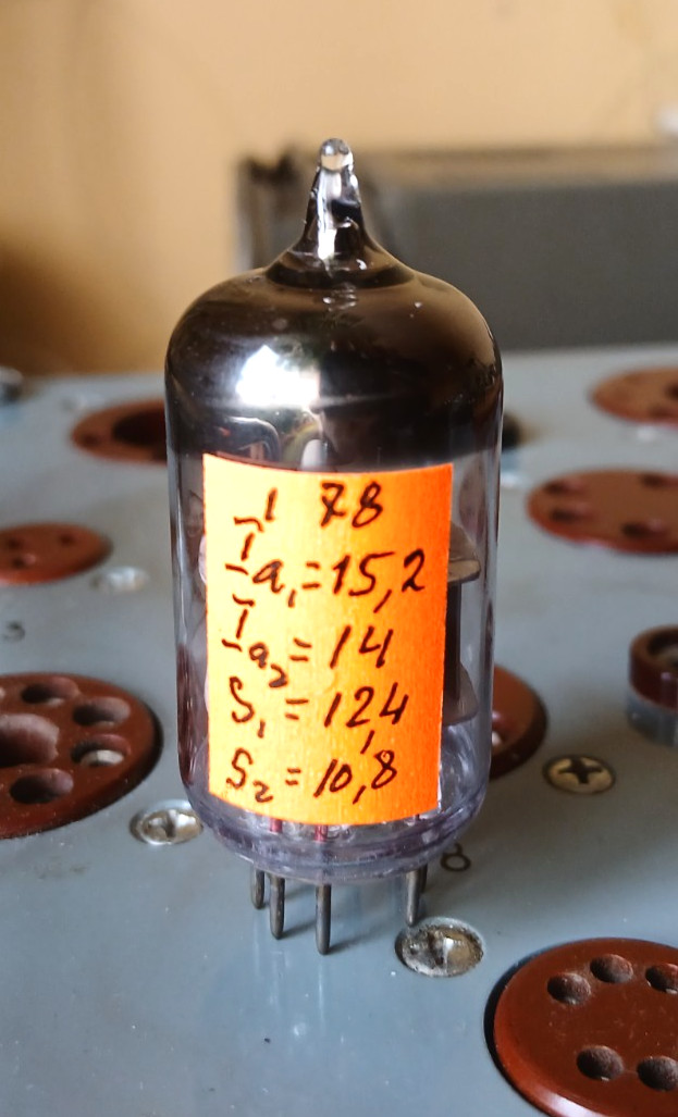 TESTED. Double universal triode 6N23P = ECC88 = 6DJ8. VOSKHOD. 1978. PCS 1.