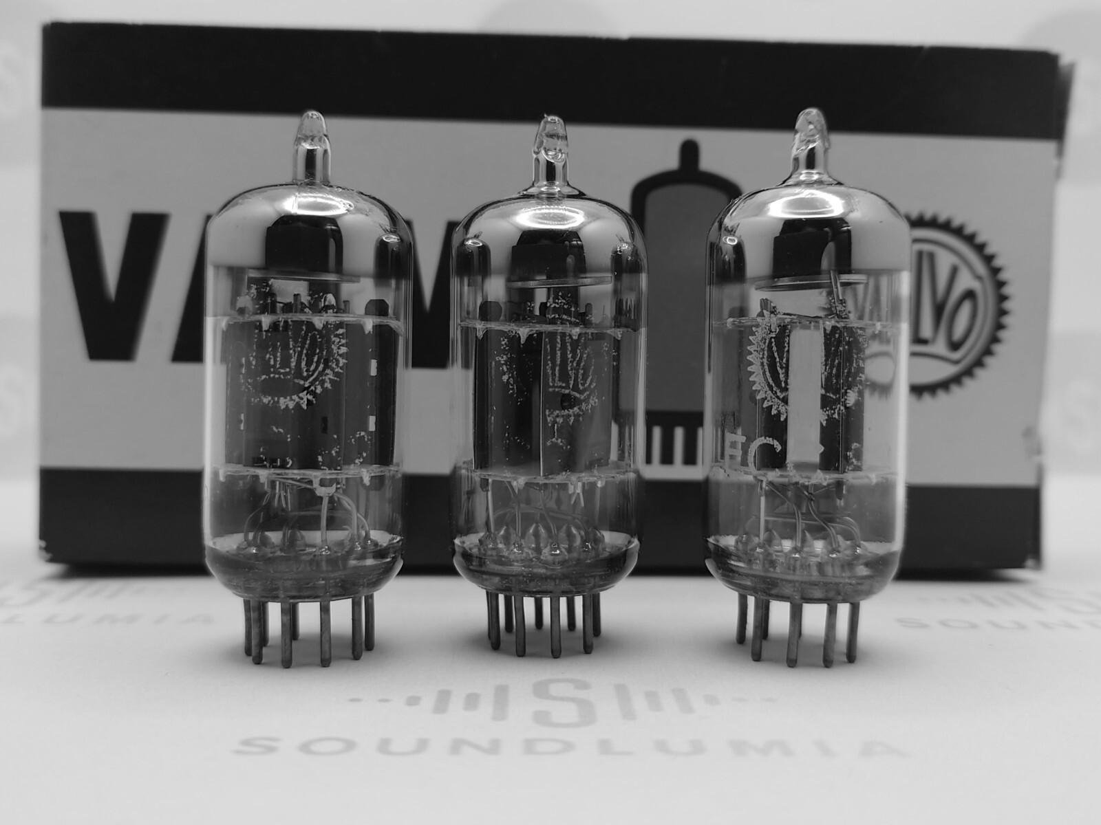 Valvo ECC82 12AU7 Short Plates O-Getter Matched Trio – Heerlen ’63 – Near NOS
