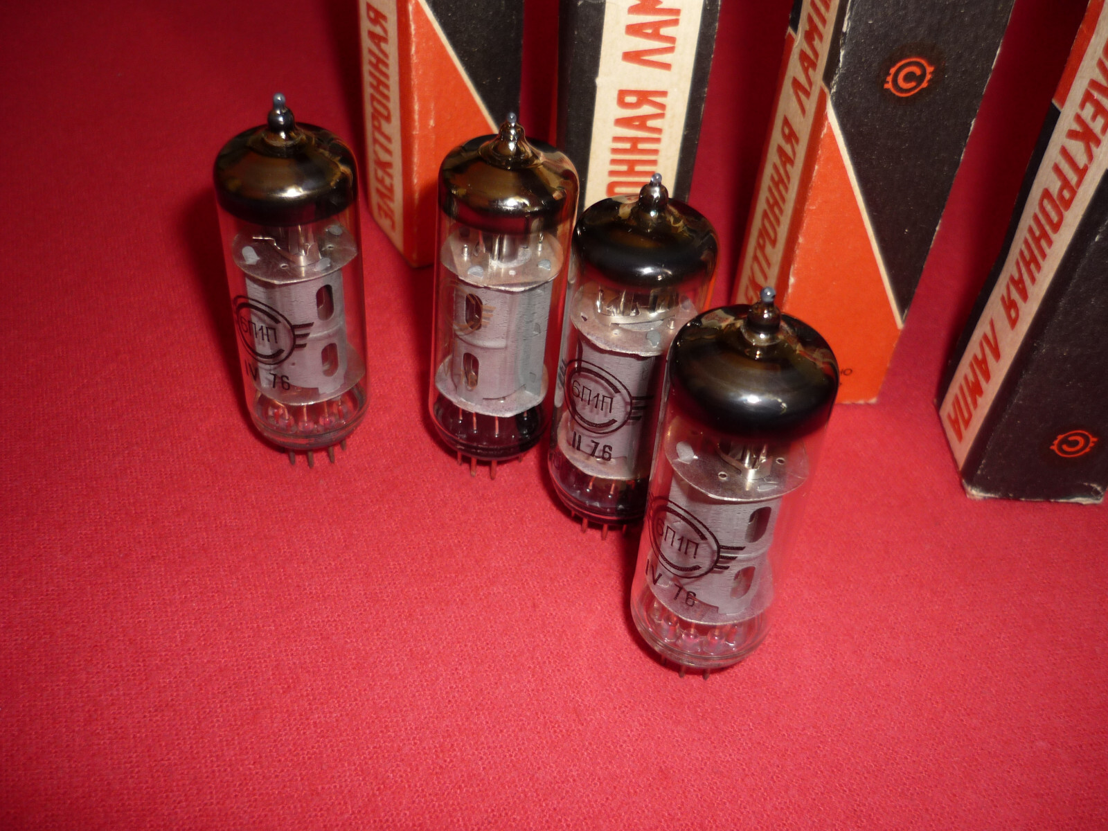 4pcs. 6P1P / 6П1П ~ 6P1 China, 6BW6 mini Beam Power Pentode NEW. Svetlana 1976