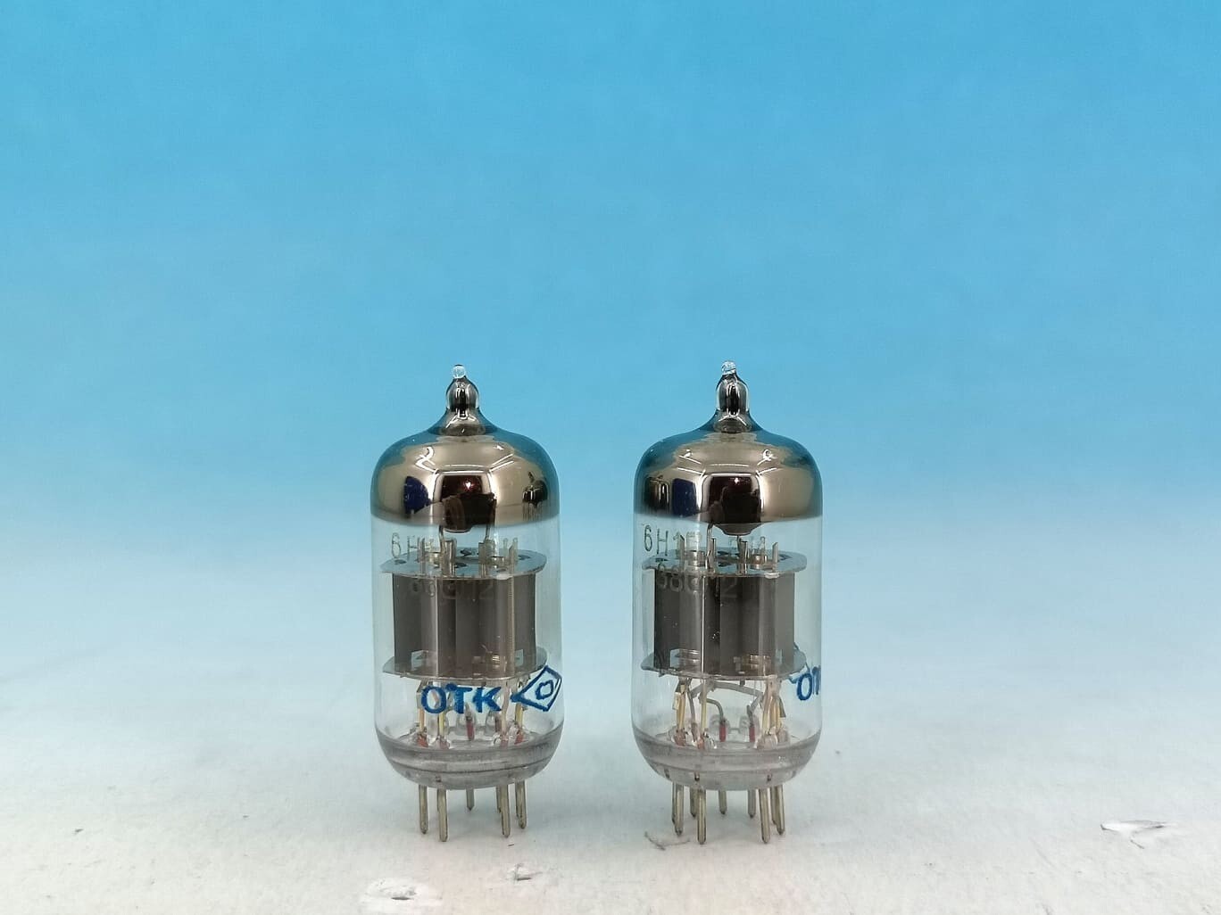2 x STRONG 6N1P-Vi MATCHED PAIR Military Tubes 6Н1П ~E88CC 6N1P