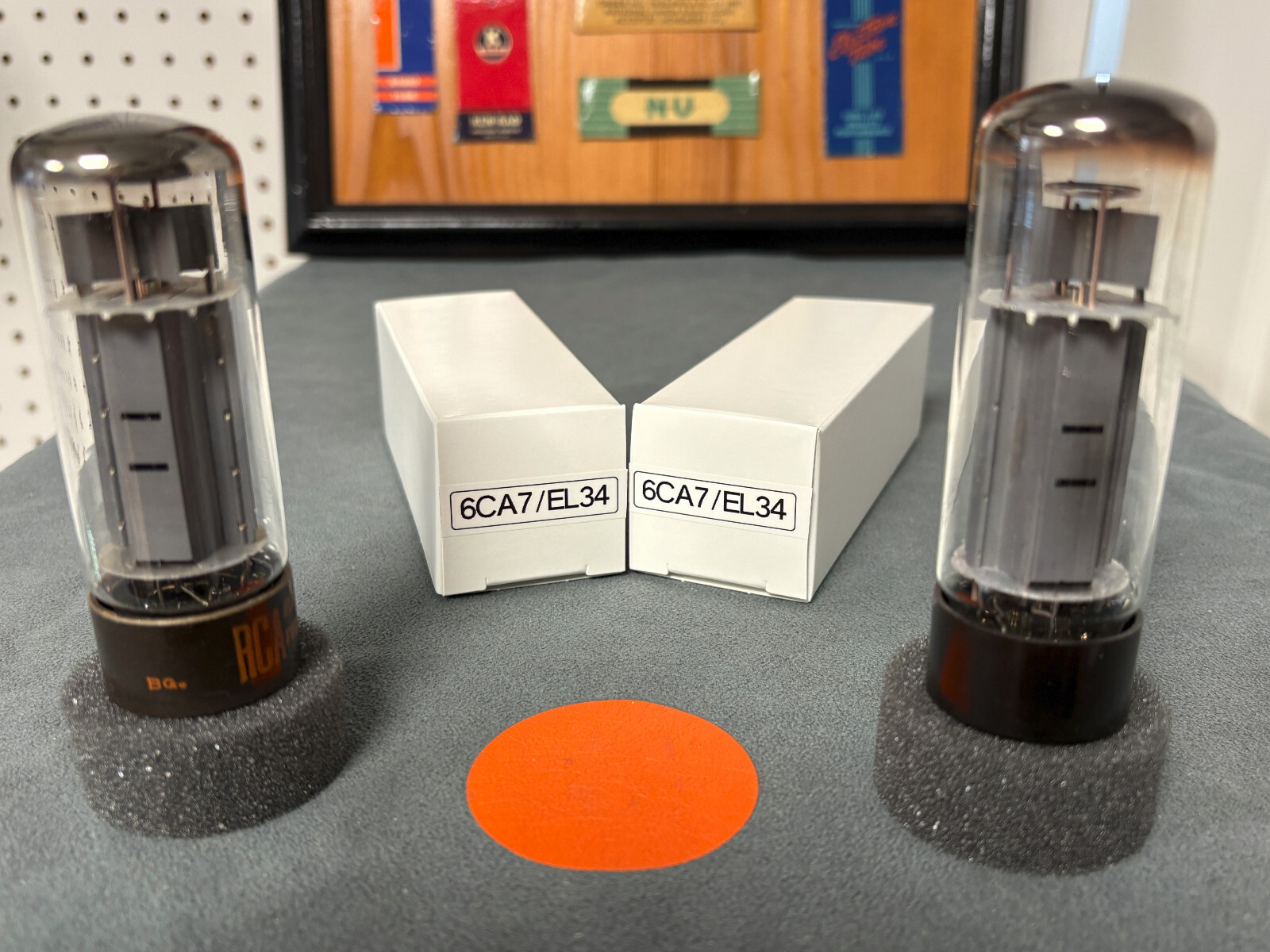 Pair of Holland Gm Matched EL34 / 6CA7 Tubes – Amplitrex – See Pics For Scores