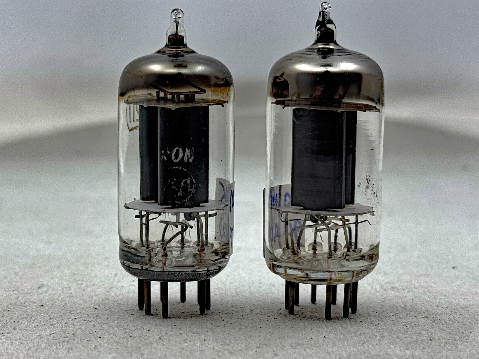 (2) NOS RCA 6211 Tubes Smooth Black Plates Square Getters *Low Noise 12AU7*