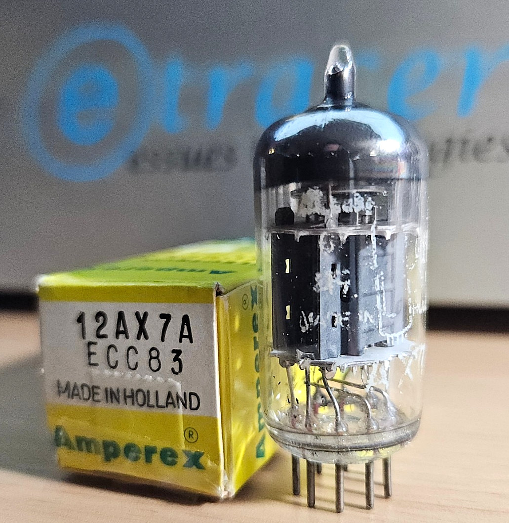 AMPEREX BUGLE BOY 12AX7 ECC83 VINTAGE AUDIO TUBE HOLLAND NOS NIB (#45) *eTRACER*