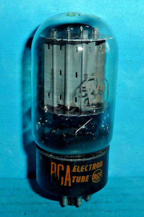 1 RCA 5V4GA Rectifier Tube D Getter Grey Plates Tested