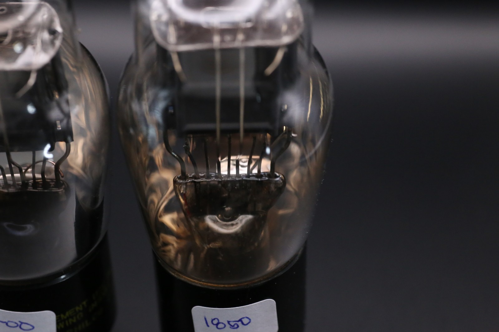 Pair Type 45 Power Tubes – Sylvania Engraved + Philco (Sylvania OEM) – Tested!