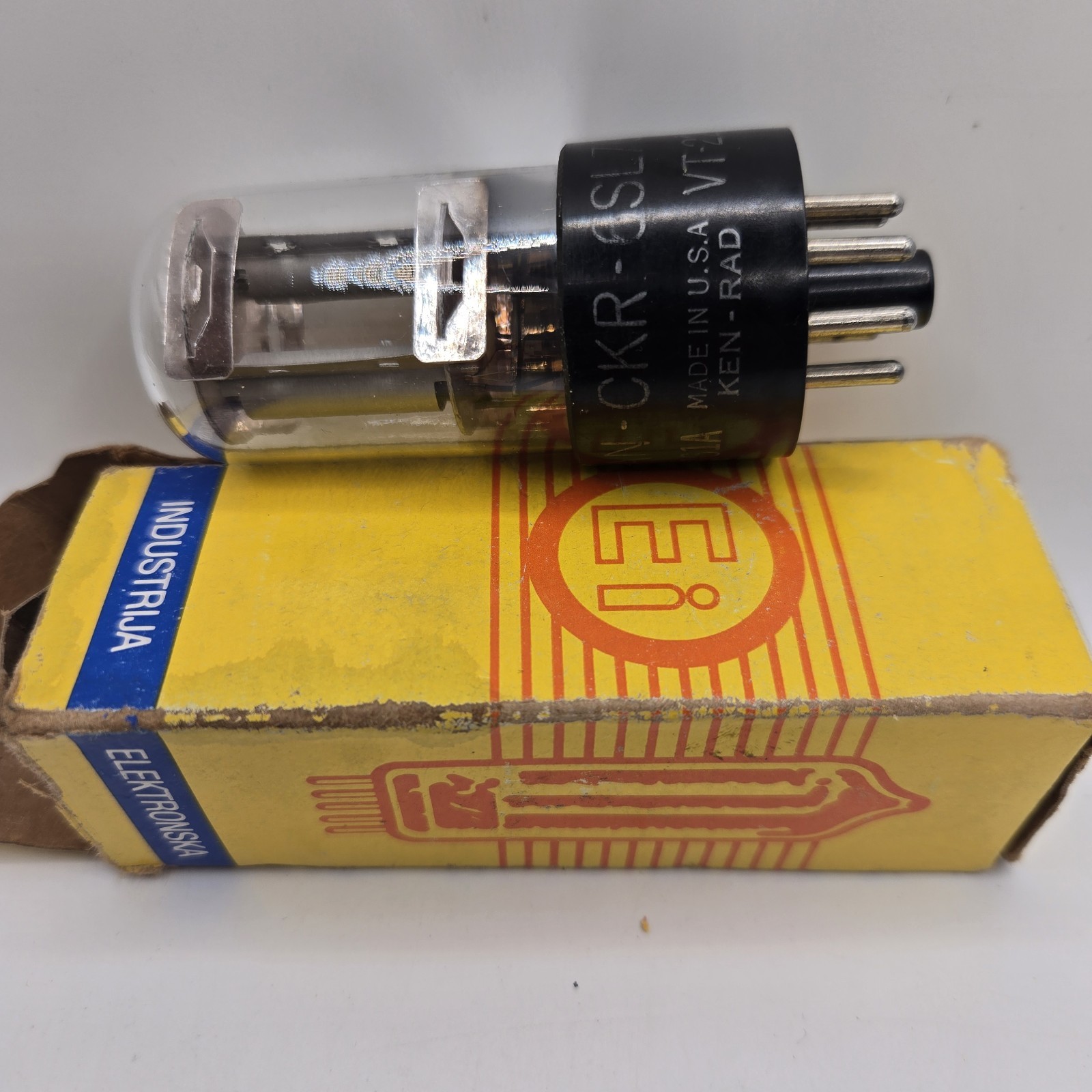Vintage Elektronska Ken-Rad JAN-CKR 6SL7GT / VT-229 Vacuum Tube Made in USA