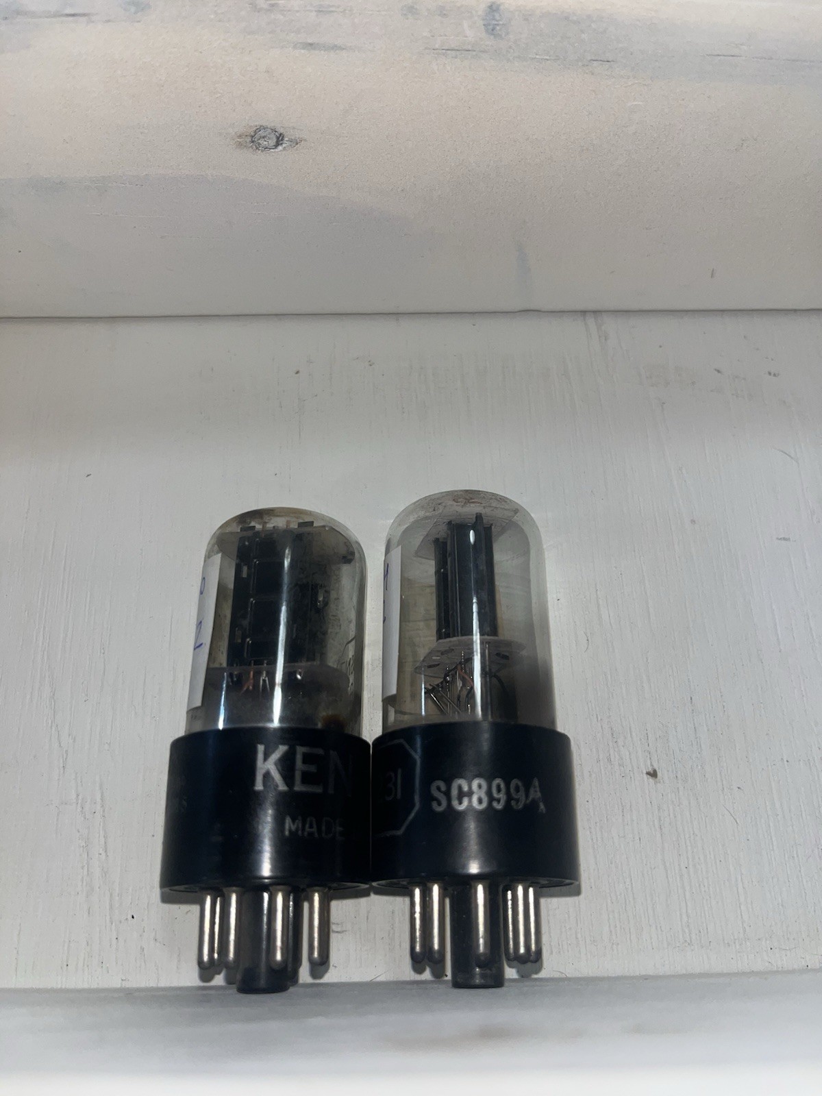 2 KEN-RAD 6SN7GT VT-231 Tubes Non Matching TV7 Tested Strong See Photos