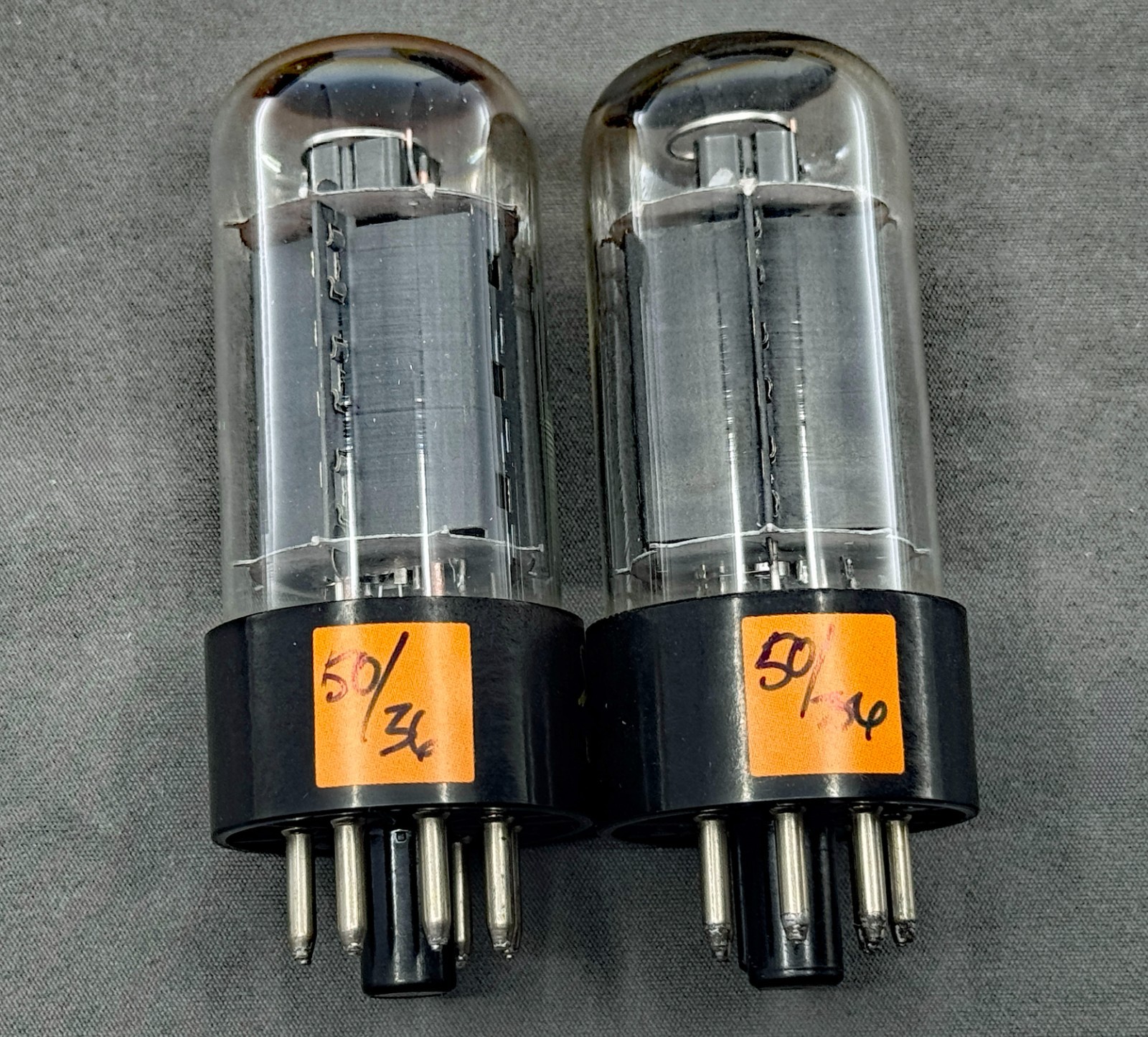 Strong Pair Sylvania 7591A Power Tubes O Getters Matched Codes Tested TV-7B/U